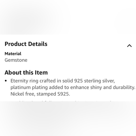 ❤️Bo.Dream Round Cubic Zirconia CZ Full Eternity Ring Sterling Silver❤️ NIB - Picture 8 of 9